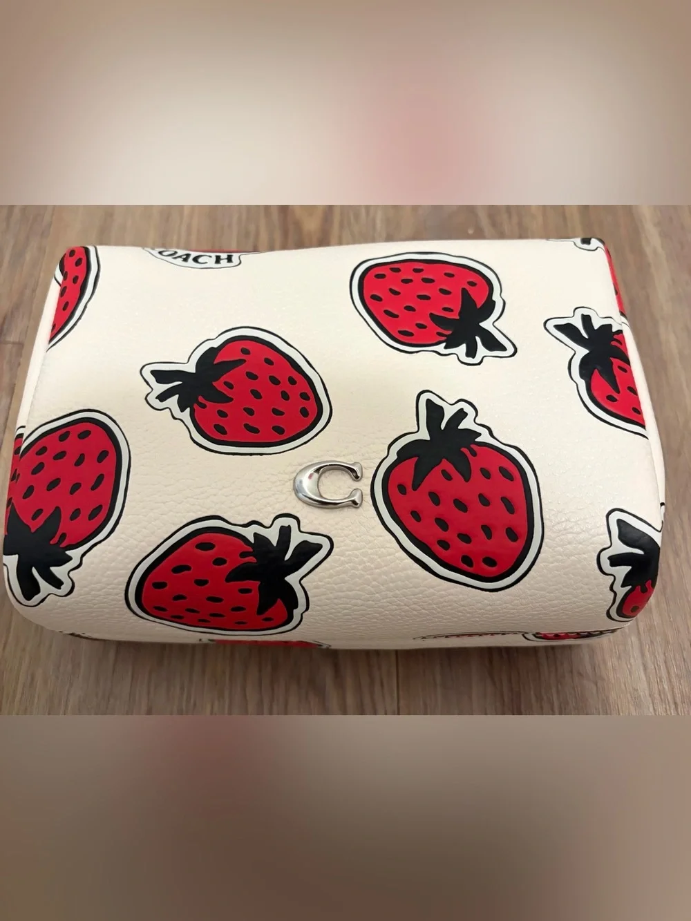 Coach Essential Cosmetic Pouch w/ Strawberry Print